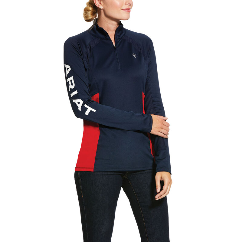 Ariat Hemden Damen - Sunstopper Team 2.0 1/4 Zip Navy ( HTAZX-7823 )